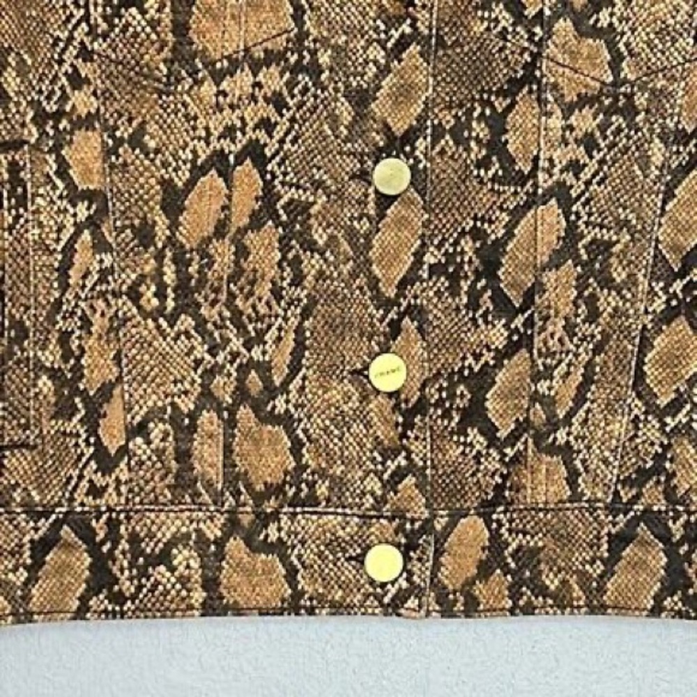 Frame Coated Denim Python Jacket - image 3